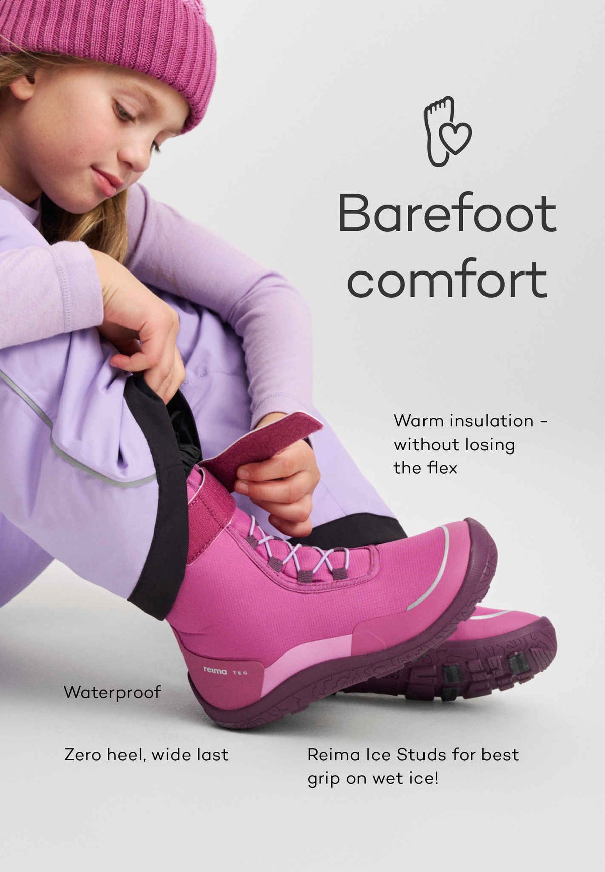 Kinder Barfuß-Winterstiefel Talvella Junior